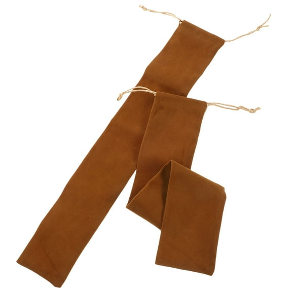 TOYMYTOY 2Pcs Folding Hand Fan Pouch Velvet Storage Case For Daily Use And Bridal Showers