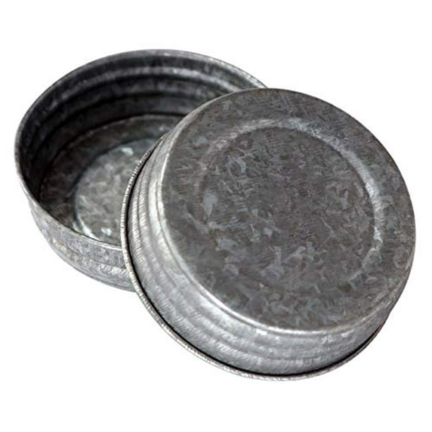 Galvanized Vintage Reproduction Lids for Mason, Ball, Canning Jars (4