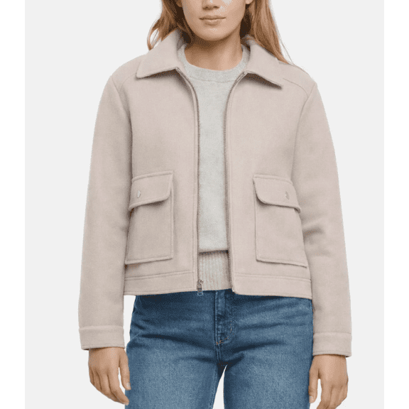 Banana Republic Women's Full Zip Jacket Taupe Large