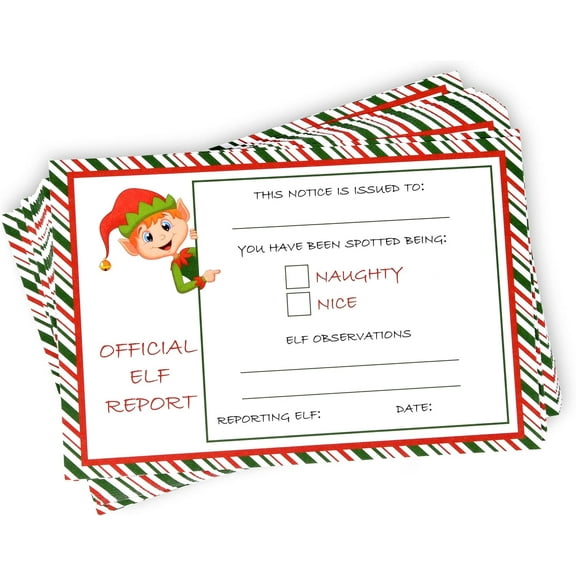 Gift Boutique 50 Elf Report Cards
