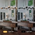 thumbnail image 6 of KPIBEST Modern Black Linear Chandelier Pendant Light 8-Lights Glass Pendant Lighting Mid Century Globe Dining Light Fixture for Living Room Kitchen, 6 of 14