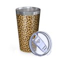 thumbnail image 2 of 16oz Tumblers Yellow and Brown Of Cheetah Print Stainless Steel Vacuum Insulated Double Wall Travel Tumbler Cups Mug with Lid and Straw,Cleaning Brush for Coffee,Tea, 2 of 4