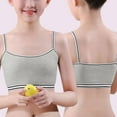 thumbnail image 5 of RUTAYY Children Girl's Brassiere Crop Top Seamless Sports Bra Training Camisole Style Lightweight Seamless Fashion Breathable Underwear, Grey, 5 of 6