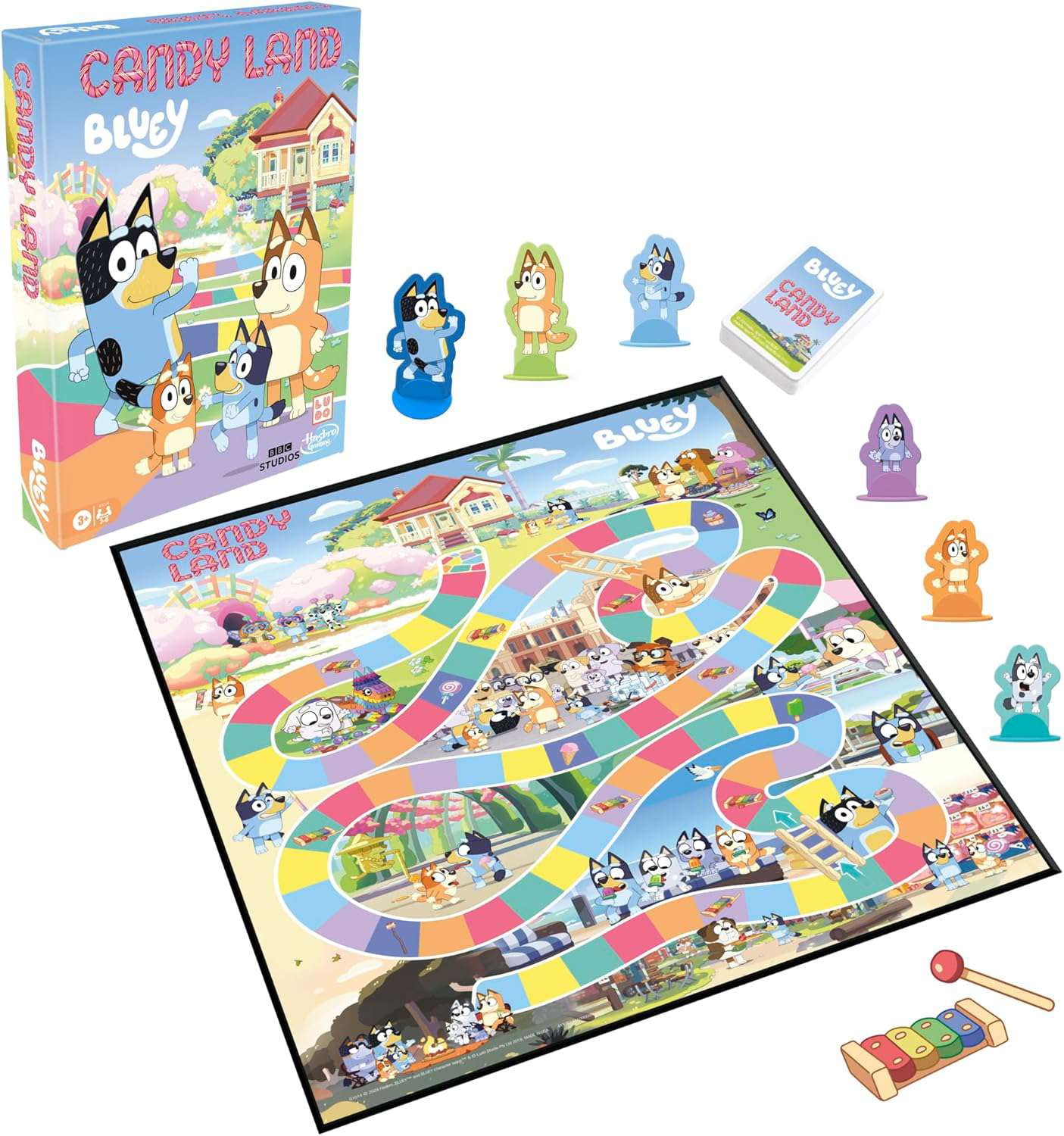 Bluey Candy Land Board Game (Play as Dad, Mum, Bluey, Bingo, Muffin or Socks!)