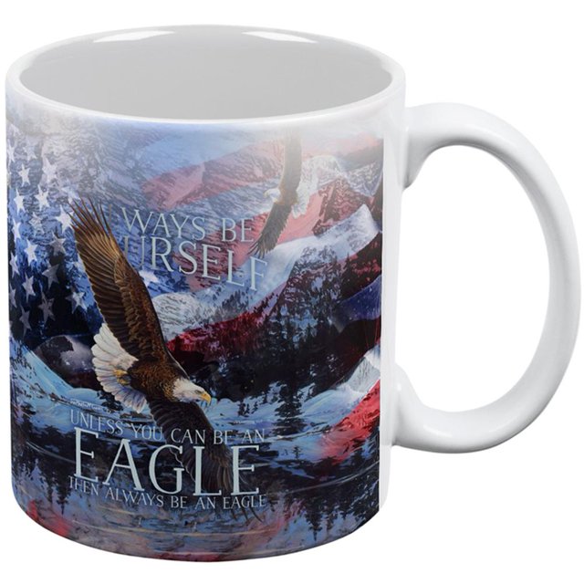 Always Be Yourself Unless American Bald Eagle All Over Coffee Mug