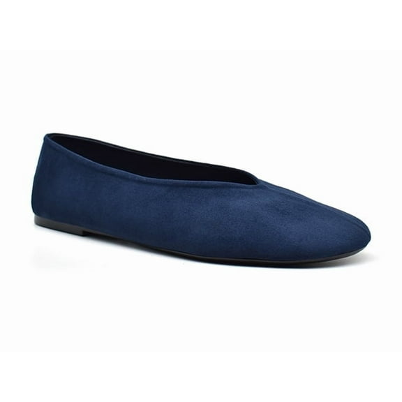 Women’s Ballet Flat Shoes Slip On Ballerina Walking Flats Dress Shoes Navy color