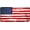 Distressed American Flag, variant on Extended Gaming Mouse Pad Mat Large Desk Mat Non Slip Rubber Base Computer Desktop Laptop Keyboard Mouse Mat Stitched Edges, 35.5x15.7 in XXL Mousepad for Work Game, Retro Vintage Vinyl Record