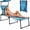 Light Blue, variant on 3-in-1 Oversized Outdoor Folding Lounge Chair with Mat, Heavy Duty 5-Position Adjustable Beach Recliner with Face Cavity and Pillow for Lawn Poolside, Dark Gray