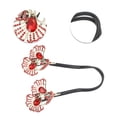 thumbnail image 3 of Unique Bargains 1 Pc Ginkgo Leaf Hair Clips for Home Gold Tone Red, 3 of 5