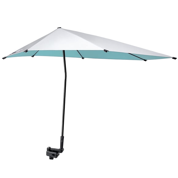 G4Free UPF 50+ Adjustable Beach Umbrella XL with Universal Clamp for Chair, Golf Bags, Stroller, Wheelchair, Bleacher, Patio(Lake