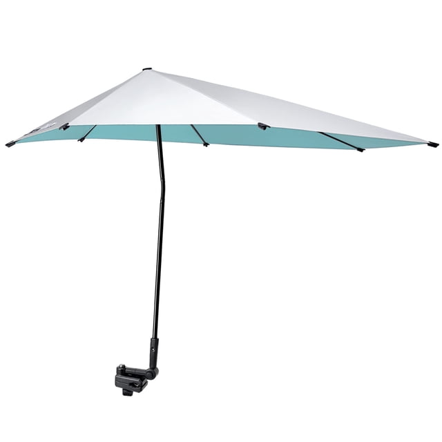 G4Free UPF 50+ Parasol de Plage Réglable TG avec Pince Universelle pour Chaise, Sacs de Golf, Poussette, Fauteuil Roulant, Gradin, Patio (Lac)