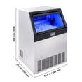 thumbnail image 3 of KFFKFF Commercial ice maker , 200lbs Daily Includes 66lbs Storage , 90 Cubes Every 12-15 Mins, , LED Display, Standalone Design for Bars, Homes, Offices, and Restaurants, 3 of 9
