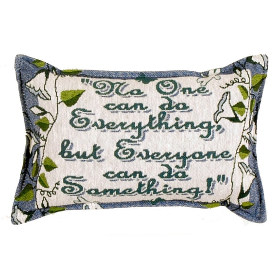 Simply Home 9" x 12" Rectangular No One Can do Everything Indoor Throw Pillow - Blue/Brown