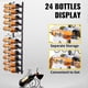 thumbnail image 1 of VEVOR Botellero de pared, 12 x 2 botellas, soporte para vino, toallero, estante vertical de acero negro para vino, moderno soporte decorativo para botellas de vino montado en la pared, 1 of 8