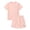 Pink, variant on Kids Summer Outfits 2 Pack UPF50+ Crew Neck Short Sleeve Tops & Side Splited Shorts Two-piece Set Boys Causal Leisure Daily Wear