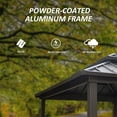 thumbnail image 6 of 8'x6' Grill Gazebo, Aluminum BBQ Gazebo Canopy with 2-tiered Steel Roof, 2 Shelves Storage Rack, Metal frame Permanent BBQ Canopy For Patio Lawn Backyard Deck Garden, 6 of 8