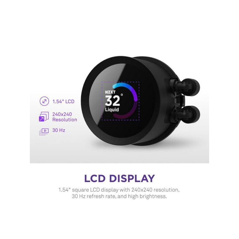 NZXT Kraken 360mm - RL-KN360-B1 – AIO CPU Liquid Cooler - LCD