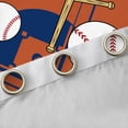 thumbnail image 4 of Homewish Modern Ball Sports Curtains Pack of 2 (42x84 Each) for Boys, Orange Navy Baseball Curtains Blackout, Chic Abstract Ombre Bedroom Curtains, Blackout Curtains Bedroom Decor, 4 of 6