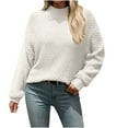 thumbnail image 1 of Timegard Hauts pour Femmes Col Roulé Manches Longues Chandail Automne Hiver Décontracté Couleur Unie Blouse Ample, 1 of 2