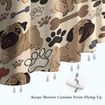thumbnail image 6 of Pug and Footprint Shower Curtain 72"x72" ,Bathroom Decorative Shower Curtains Set with 12 Hooks,Modern Waterproof Washable Shower Curtain, 6 of 6