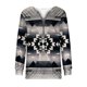 thumbnail image 5 of Sudadera para mujer Otoño Sudaderas Moda Impreso Camiseta suelta Blusa de manga larga Cuello en V Tops casuales Cremallera Odeerbi ODB-5, 5 of 5