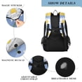 thumbnail image 4 of FORMRS Unisex School Backpack 17" Student Travel Bag with Laptop Compartment, Light Blue Daisy, 4 of 7