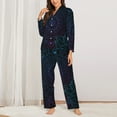 thumbnail image 3 of Kll Boho Print Women'S Long Sleeve Pajamas With Pants Sleepwear Loungewear 2 Set-X-Large, 3 of 9