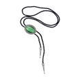 thumbnail image 2 of Bolo para hombres y mujeres, occidental, cadena de camisa, cuerda de cuero PU, cuerda para el cuello ópalo verde Zulema Corbata Bolo para Hombre, 2 of 8