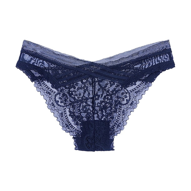 Gibobby Verano calzoncillos adelgazantes Tangas sin costuras para mujer Ropa interior Señora Cintura Tanga Encaje Tangas Color sólido(Azul, L)
