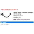 thumbnail image 2 of Ignition Switch - Compatible with 2000 - 2009 Saab 9-5 2001 2002 2003 2004 2005 2006 2007 2008, 2 of 2