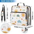 thumbnail image 2 of FORMRS Zipper Binder with Shoulder Strap 2-inch Ring 500 Sheet Capacity File Bag, Rainbows Pattern, 2 of 5