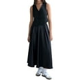 thumbnail image 3 of Skirts for Women High Waist Skirt Elegant Midi Skirt Satin Black S, 3 of 6