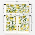 thumbnail image 4 of Lemon Fruits Kitchen Curtains Summer Window Curtains and Valances Set, Tropical Flower Leaves Short Tier Curtain for Kitchen, Fruit Background Small Kitchen Decor 52" x 24", 4 of 5