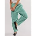 thumbnail image 5 of Aojekbee Women's Spring Summer Baggy Pants Elastic Waistband Wide Leg Plaid Pants with 2 Pockets, 5 of 8