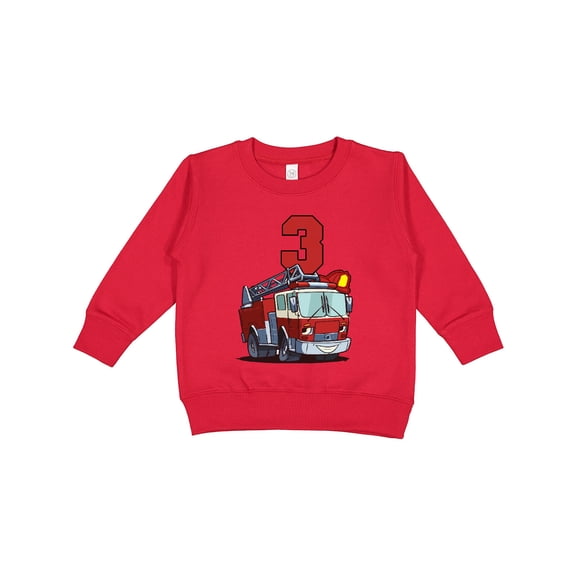 Inktastic 3rd Birthday Fire Truck Toddler Sweatshirt