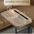 thumbnail image 3 of Mesa auxiliar para TV ajustable con estructura metálica marrón, 3 of 6