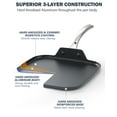 thumbnail image 2 of Cooks Standard Classic 11 x 11-Inch Nonstick Square Griddle Pan, Hard Anodized Cookware Griddle Pan, Heat-resistant Handle, Not Induction, Black, 2 of 8