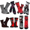 thumbnail image 5 of Emily the Strange Halloween Crew Socks - 6 Pack for Kids & Women Size 9-11 Novelty Socks, 5 of 7