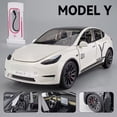 thumbnail image 1 of 1:24 Model Y 3 S SUV Alloy Car Model Diecasts Metal Toy Vehicles Car Model Simulation Sound and Light Collection Childrens Gifts Model Y White 2, 1 of 6