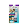 thumbnail image 3 of Fit for Me by Fruit of the Loom Women's Plus Size Breathable Cooling Stripes Brief Underwear, 6-Pack, 3 of 11