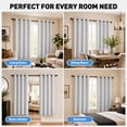 thumbnail image 6 of Greyish White Blackout Curtains, 52 x 72 inch Drapes Set of 2 Panels, Thermal Insulated Room Darkening Curtains for Bedroom Living Room, Privacy Protection&Noise Reduce, 6 of 7
