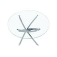 thumbnail image 3 of Diva Glass Star Dining Table, Round 48" with Tempered Glass Top and Silver Base – Featuring a Unique Star-Inspired Base Design, Perfectly Sized for 6 People to Bring Modern Elegance to Your Dining Spa, 3 of 4