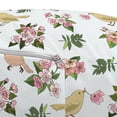 thumbnail image 3 of Floral Pouf Cover with Zipper, Birds and Flowers on a Pale Blue Background, Soft Decorative Fabric Unstuffed Case, 30" W X 17.3" L, Multicolor, by Ambesonne, 3 of 5