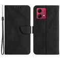 thumbnail image 1 of For Motorola Moto G84 5g Pu Leather Folio Case Imprinted Line Wallet Stand Phone Cover, 1 of 5