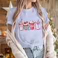 thumbnail image 6 of Otvok Womens Casual Round Neck Short-Sleeved Printed Valentines T-Shirt Tops, 6 of 6
