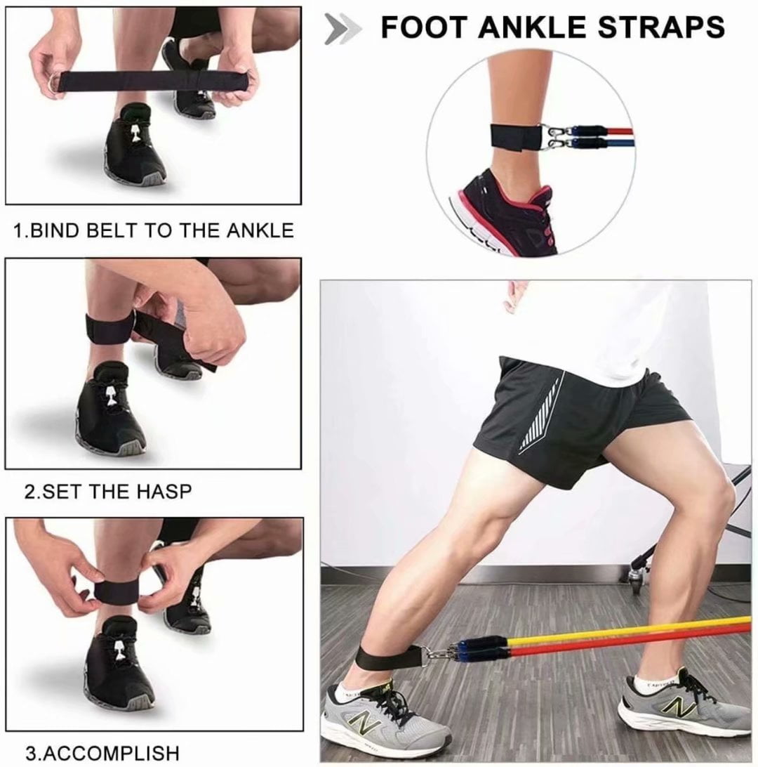5-Piece Exercise Bands Back Stackable Up to 150 lbs ZIWEIHUA Fitness Insanity Resistance Bands Set Chest Glutes Belly Leg - Perfect Muscle Builder for Arms Portable Home Gym Accessories