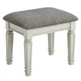thumbnail image 3 of Furniture of America Rothe Transitional Wood 3-Piece Vanity Set in Antique White, 3 of 9