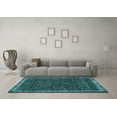 thumbnail image 3 of Ahgly Company Indoor Square Persian Light Blue Bohemian Area Rugs, 3' Square, 3 of 4