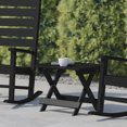 thumbnail image 3 of BizChair Outdoor Folding Side Table, Portable All-Weather HDPE Adirondack Side Table in Black, 3 of 11