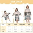 thumbnail image 3 of BZSMCE Wearable Blanket Hoodie Fashion Winter Love Scene Home Wear, 3 of 7